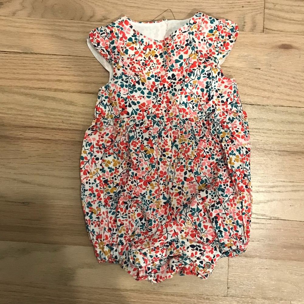 Jacadi baby girl liberty print floral bubble,romper